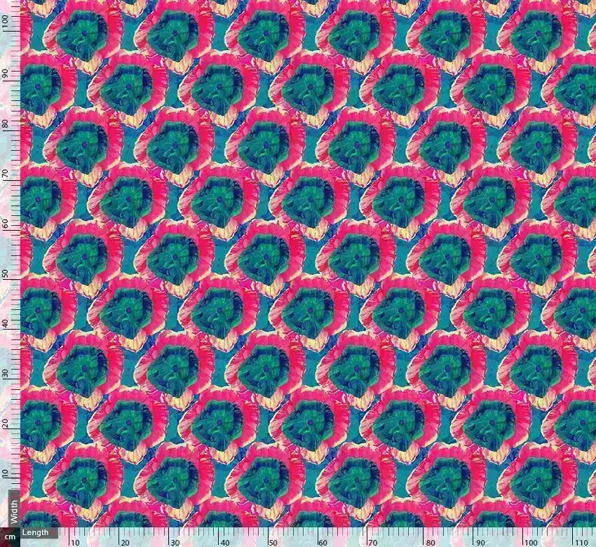Pink And Rama Green Flower Patch – js 0 ta0032 110 pink and rama green flower patch 3