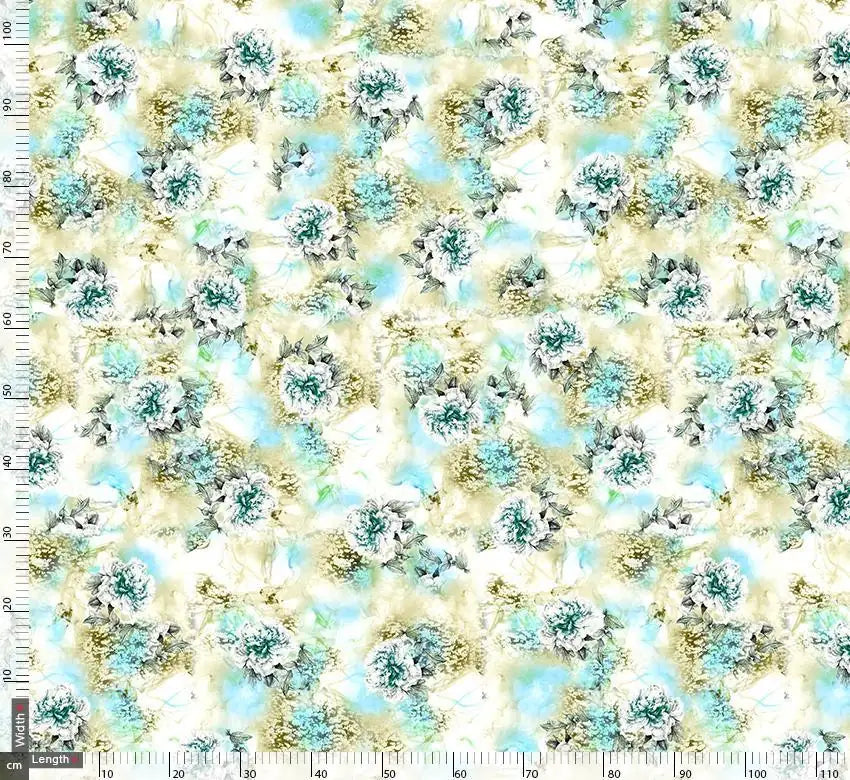 White And Ocean Blue Floral Repeat Digtal Printed Fabric – js 0 ta0053 110 white and ocean blue floral repeat digtal printed fabric 3