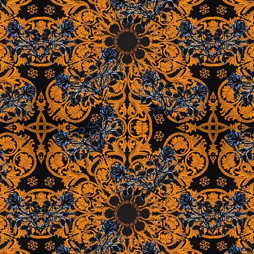 Yellow Stylized Motif Digtal Printed Fabric – js 0 ta0058 110 yellow stylized motif digtal printed fabric 1