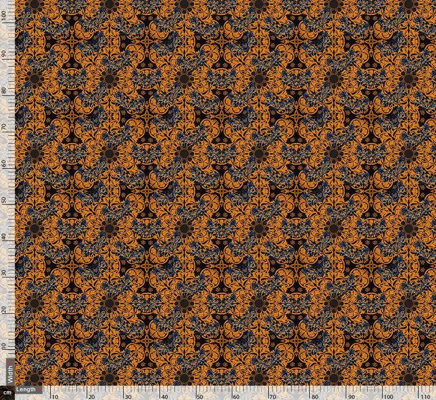 Yellow Stylized Motif Digtal Printed Fabric – js 0 ta0058 110 yellow stylized motif digtal printed fabric 2