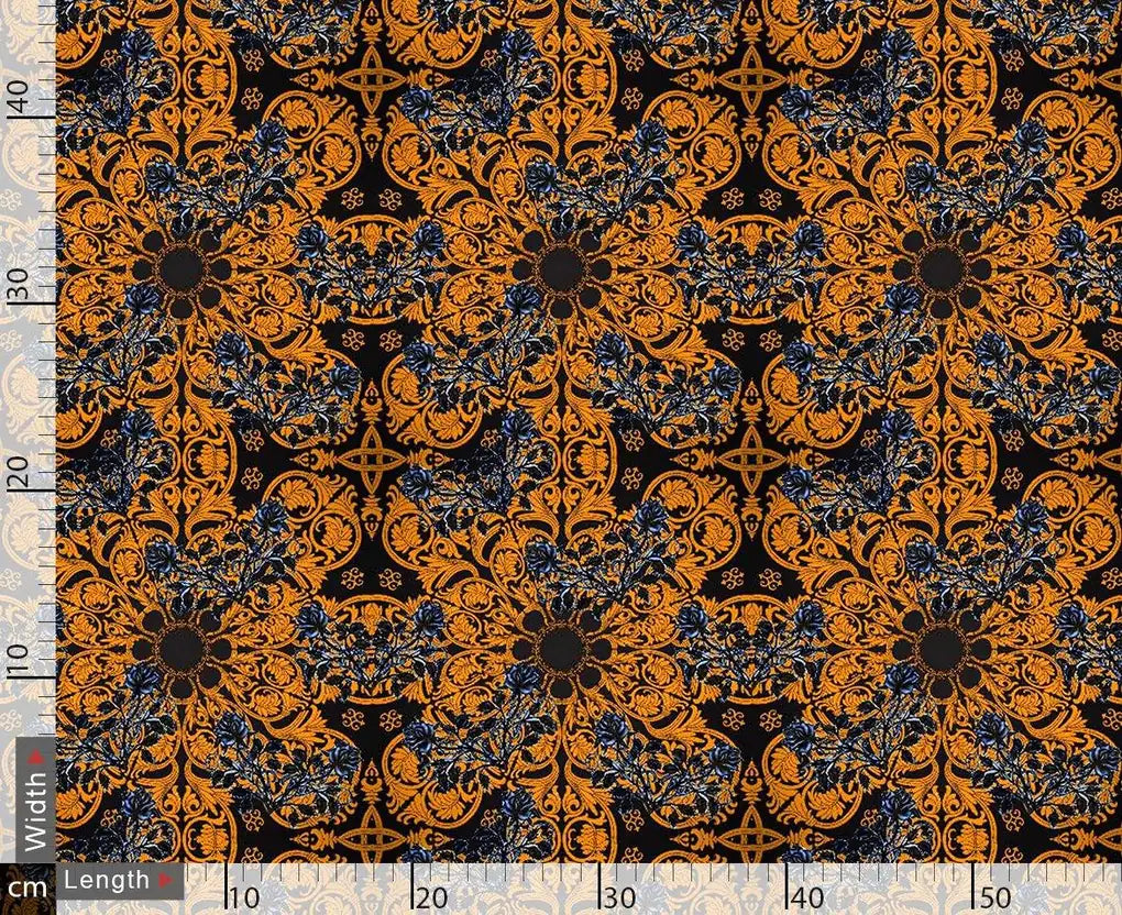 Yellow Stylized Motif Digtal Printed Fabric – js 0 ta0058 110 yellow stylized motif digtal printed fabric 3