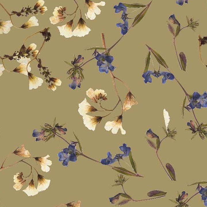 Violet Floating Flowers Digtal Printed Fabric - FAB VOGUE Studio®