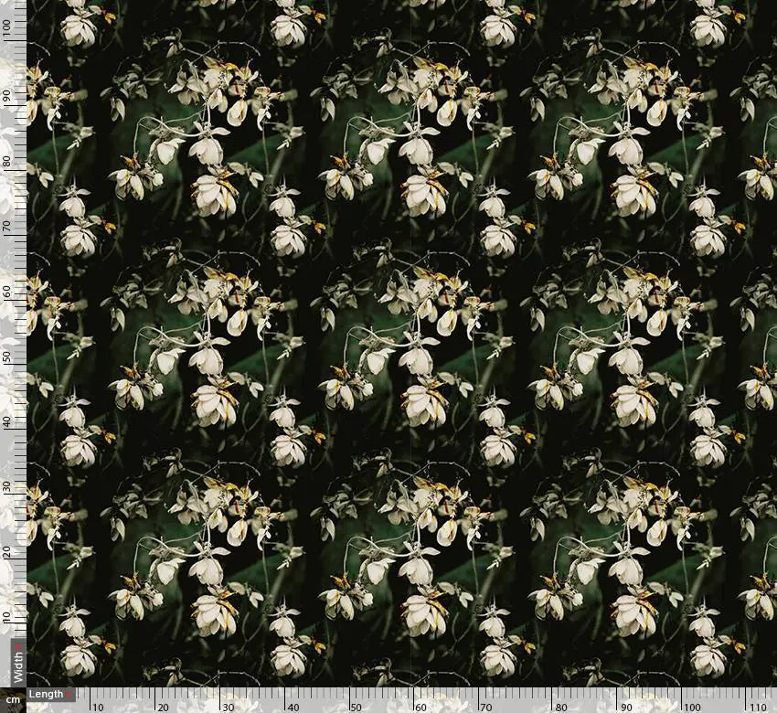 White Flower Branch Digtal Printed Fabric – js 0 ta0065 110 white flower branch digtal printed fabric 2
