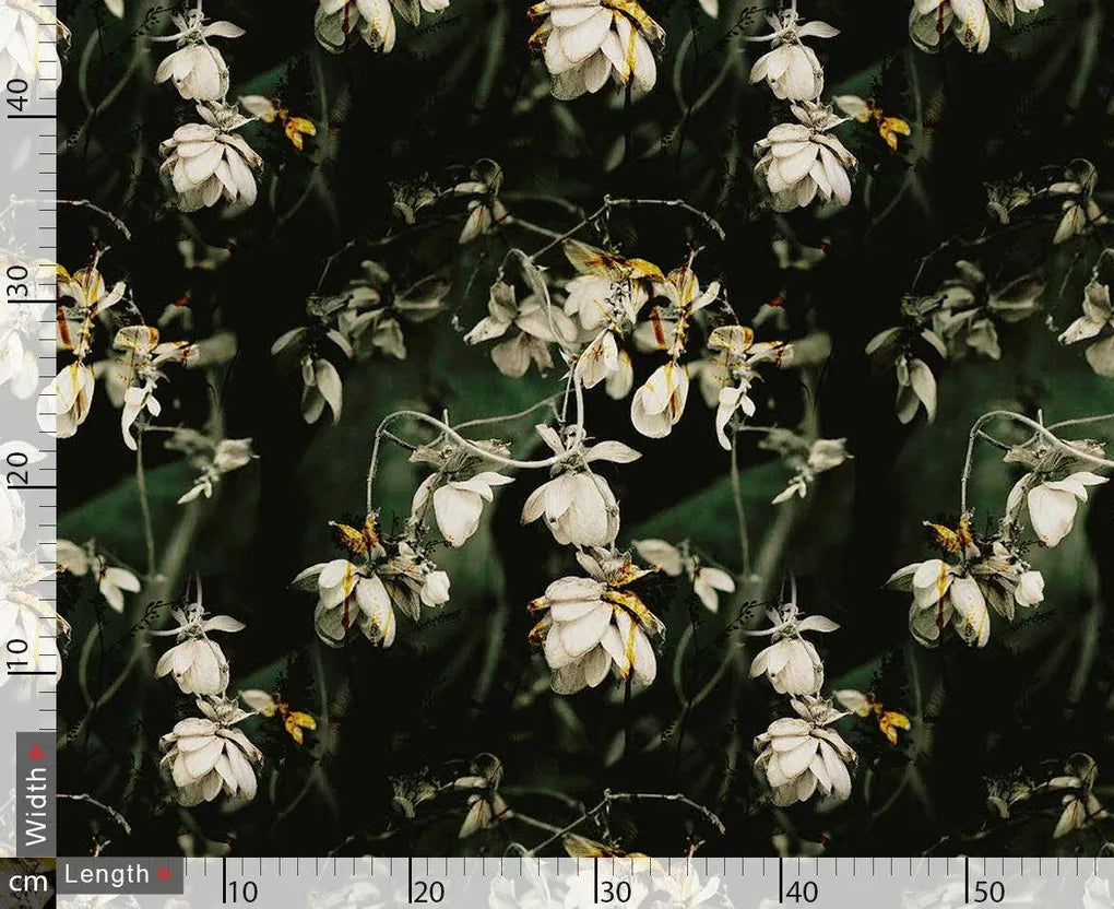 White Flower Branch Digtal Printed Fabric – js 0 ta0065 110 white flower branch digtal printed fabric 3