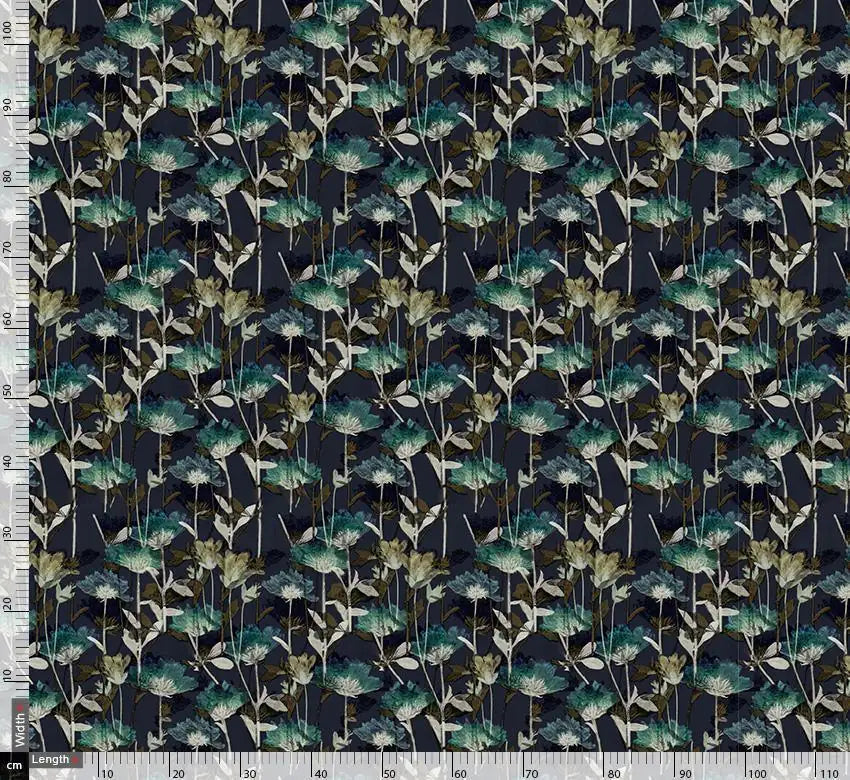Painted Flower Strip Digital Printed Fabric – js 0 ta0066 110 painted flower strip digital printed fabric 2