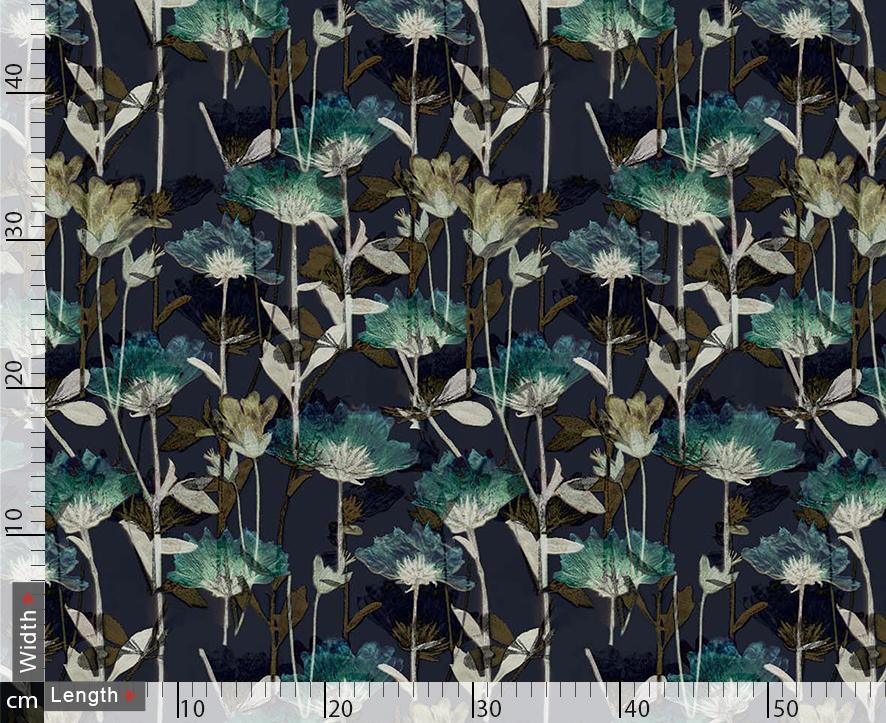 Painted Flower Strip Digital Printed Fabric – js 0 ta0066 110 painted flower strip digital printed fabric 3