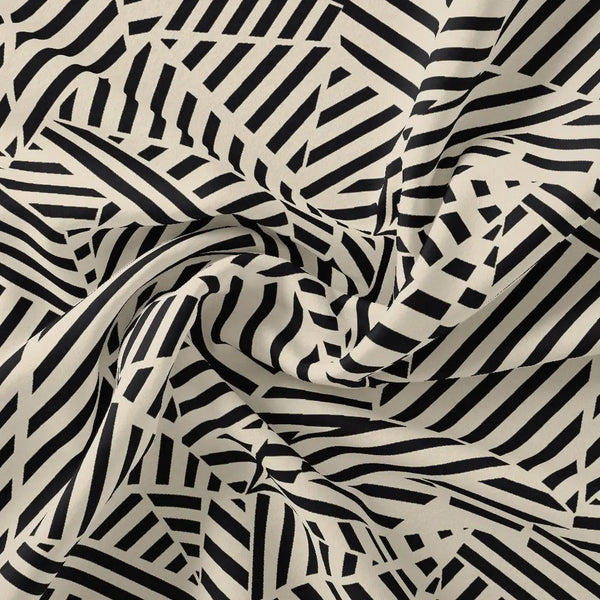 Attractive Black Strips With Bone Colour Digital Printed Fabric – js 0 ta0078 110 attractive black strips with bone colour digital printed fabric 1