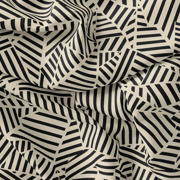 Attractive Black Strips With Bone Colour Digital Printed Fabric – js 0 ta0078 110 attractive black strips with bone colour digital printed fabric 2 - alternate view