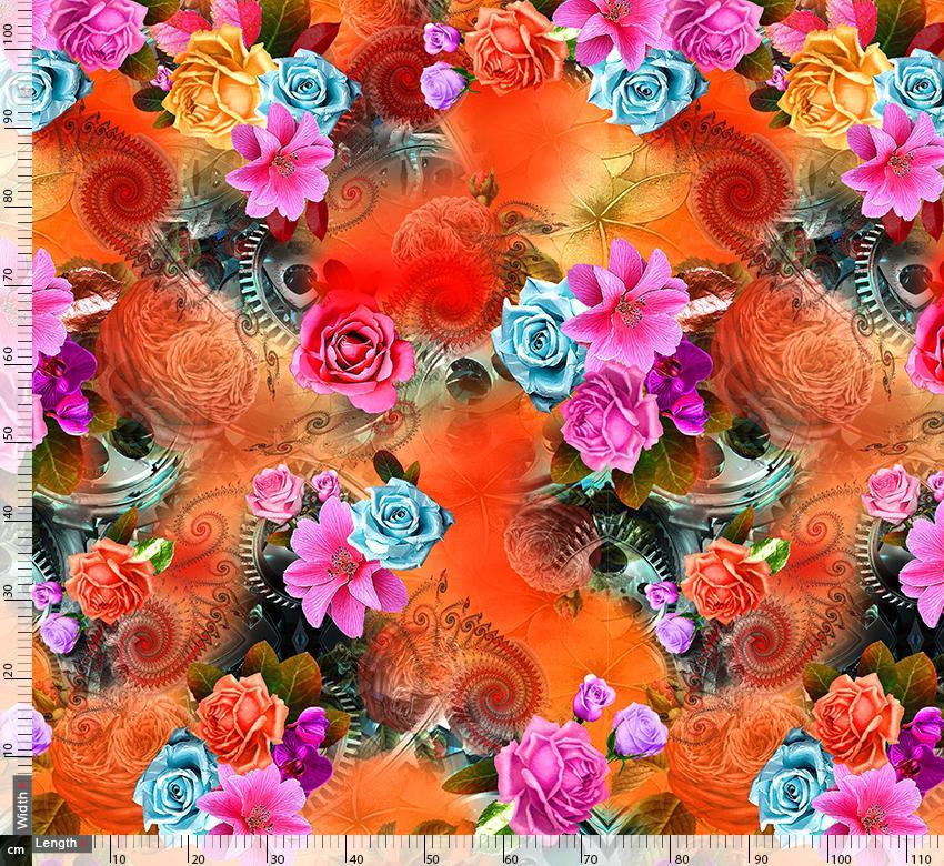 Pink And Orange Flowers Bunch - FAB VOGUE Studio®