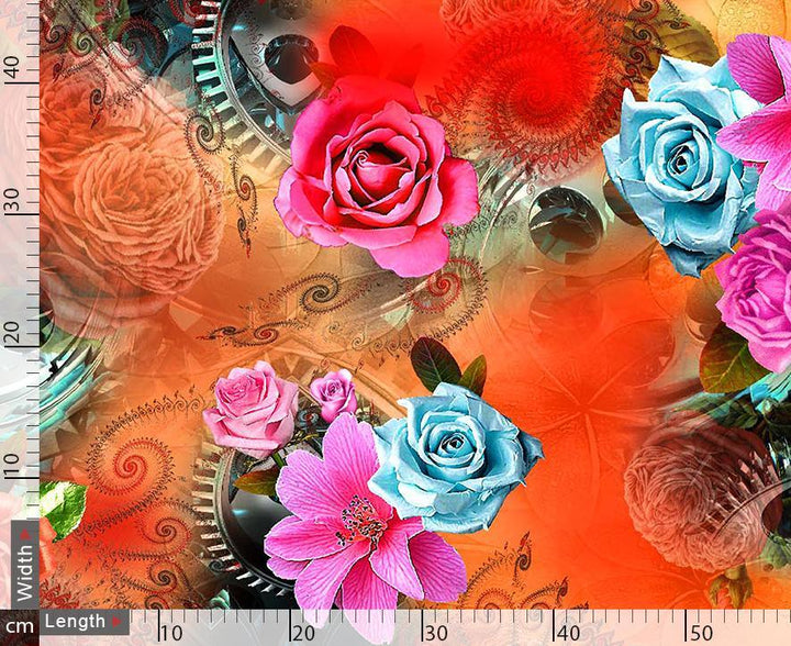 Pink And Orange Flowers Bunch - FAB VOGUE Studio®