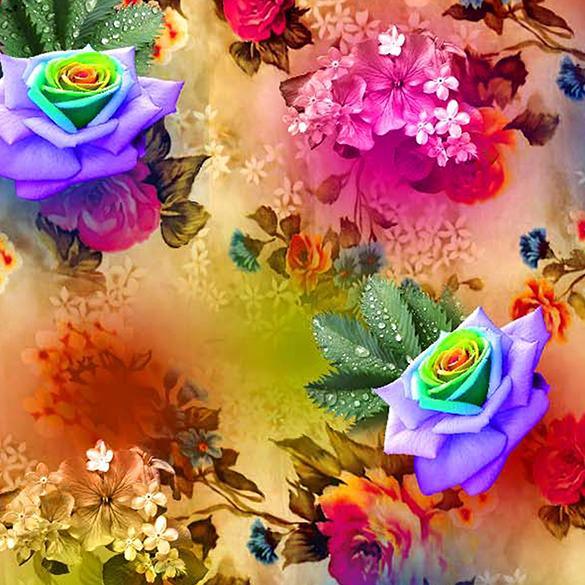 Violet Flower With Pink Flower Bunch – js 0 ta0089 110 violet flower with pink flower bunch 1