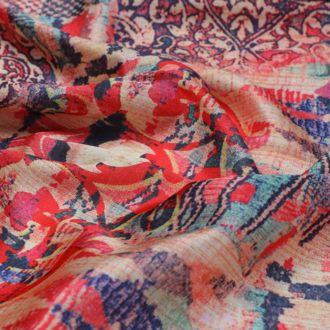 Damask Pattern Digital Printed Fabric - FAB VOGUE Studio®