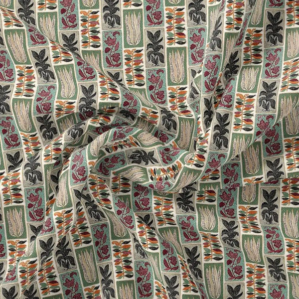 Funky Jungle Flower Vintage Digital Printed Fabric – js 0 ta0137 110 funky jungle flower vintage digital printed fabric 1