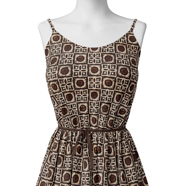 Western Sunflower With Brown Colour Digital Printed Fabric – js 0 ta0143 110 western sunflower with brown colour digital printed fabric 2 - alternate view