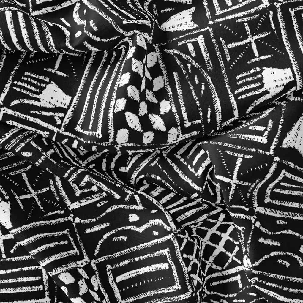 French Black And White Ghost Digital Printed Fabric – js 0 ta0150 110 french black and white ghost digital printed fabric 3