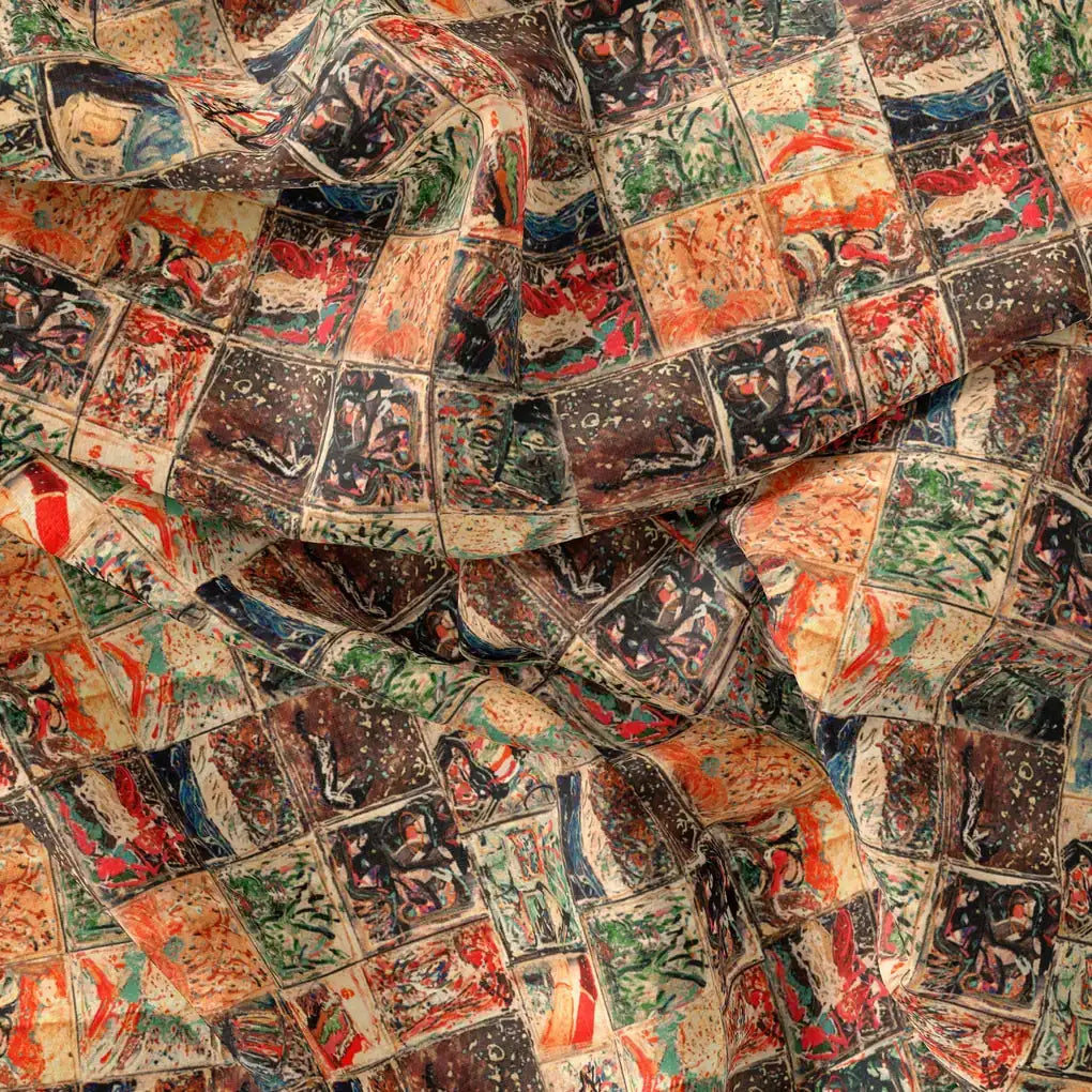 Square Hand paint Blocks Multicolour Digital Printed Fabric – js 0 ta0182 110 square hand paint blocks multicolour digital printed fabric 3
