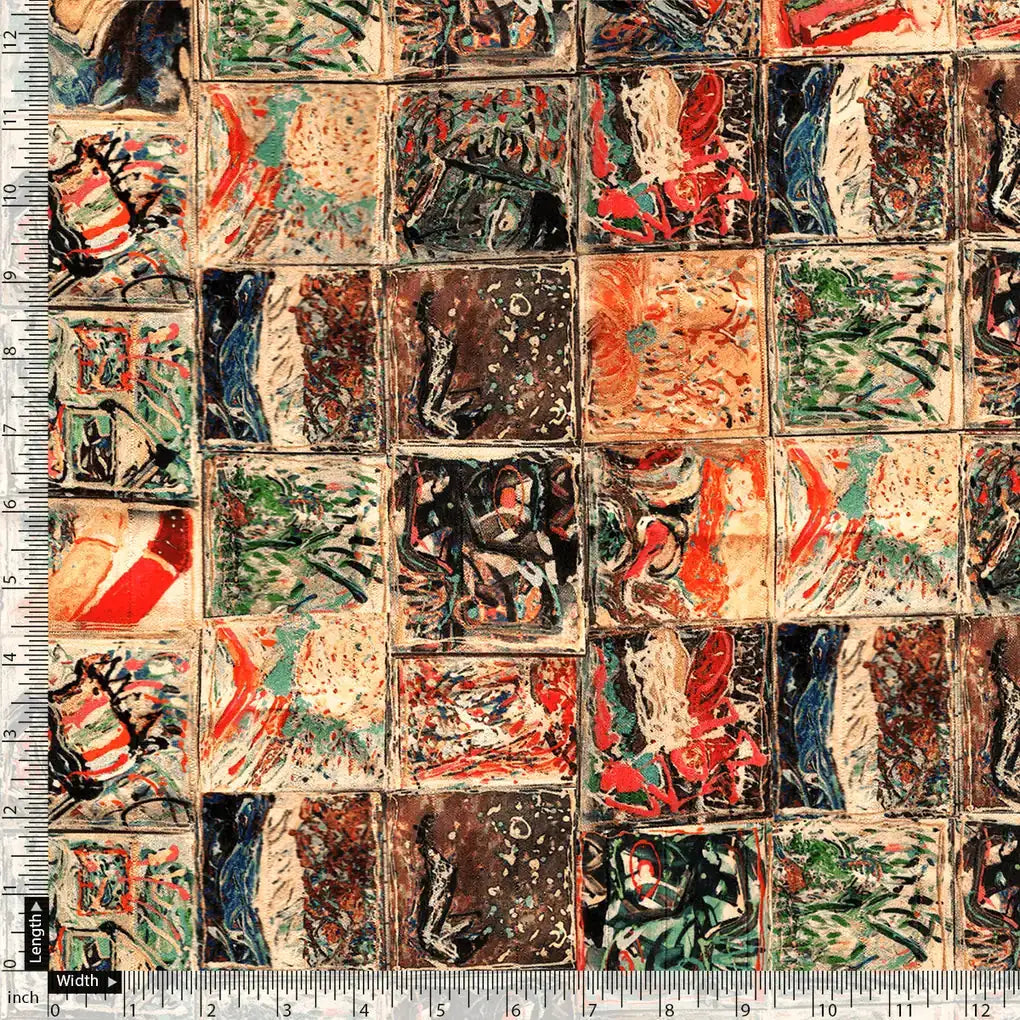 Square Hand paint Blocks Multicolour Digital Printed Fabric – js 0 ta0182 110 square hand paint blocks multicolour digital printed fabric 4