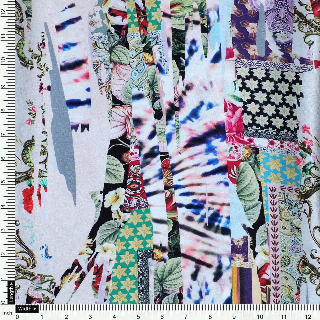 Watercolour Paint Art With Pattern Digital Printed Fabric - Japan Satin – js 0 ta0221 110 watercolour paint art with pattern digital printed fabric japan satin 4