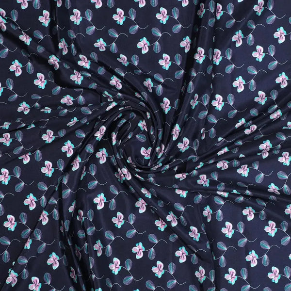 Flowers Floating over Blue Base Digital Printed Fabric – js 0 ta03001 110 flowers floating over blue base digital printed fabric 1