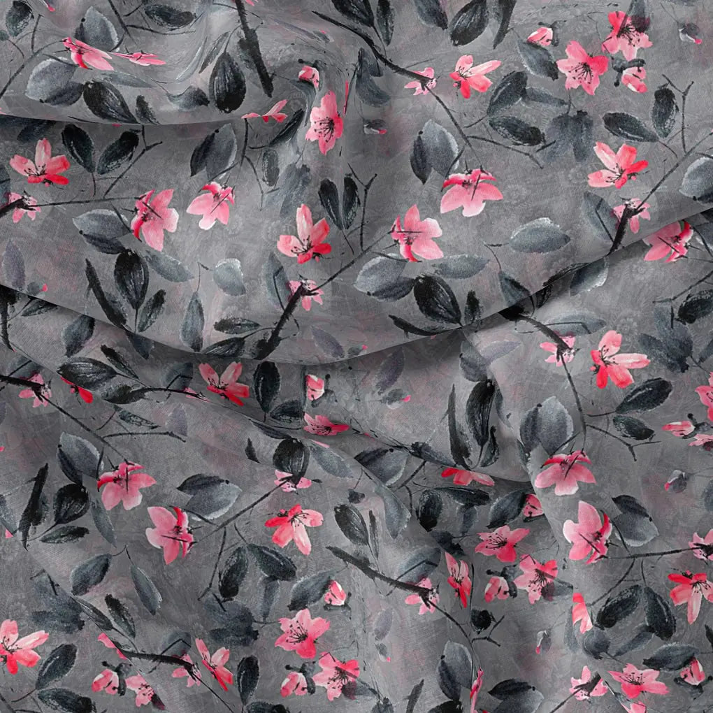 Rustic Looked Pink Flower Digital Printed Fabric – js 0 ta05430 110 rustic looked pink flower digital printed fabric 1