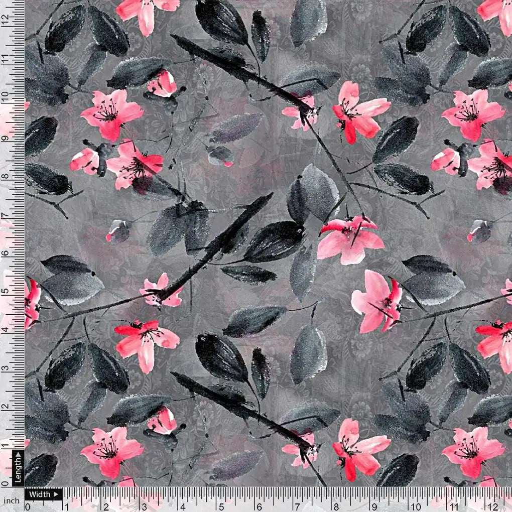Rustic Looked Pink Flower Digital Printed Fabric – js 0 ta05430 110 rustic looked pink flower digital printed fabric 4