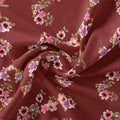 Floating Flowers With Marron Red Digital Printed Fabric - Japan Satin – js 0 ta05601p1 110 floating flowers with marron red digital printed fabric japan satin 3