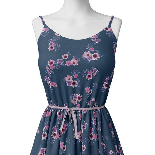 Pinkish Flowers With Neavy Blue Digital Printed Fabric – js 0 ta05602 110 pinkish flowers with neavy blue digital printed fabric 2 - alternate view