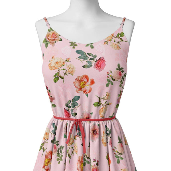 Pink And Peach Roses Allover Digital Printed Fabric – js 0 ta05620p4 110 pink and peach roses allover digital printed fabric 2 - alternate view