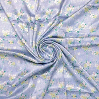 Beautiful White Jasmine Valley Flower Digital Printed Fabric - Japan Satin – js 0 ta05677 110 beautiful white jasmine valley flower digital printed fabric japan satin 1