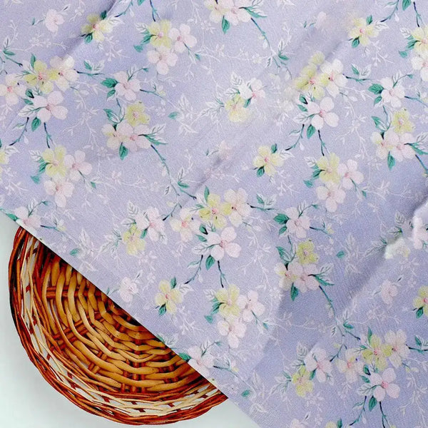 Beautiful White Jasmine Valley Flower Digital Printed Fabric - Japan Satin – js 0 ta05677 110 beautiful white jasmine valley flower digital printed fabric japan satin 2 - alternate view