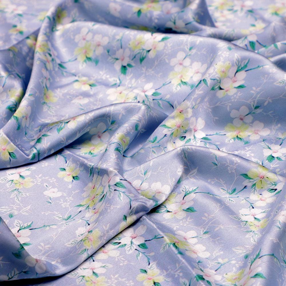 Beautiful White Jasmine Valley Flower Digital Printed Fabric - Japan Satin – js 0 ta05677 110 beautiful white jasmine valley flower digital printed fabric japan satin 3