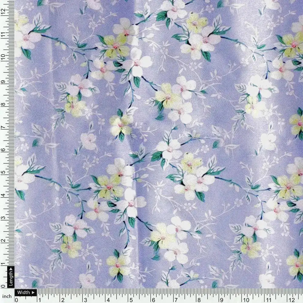 Beautiful White Jasmine Valley Flower Digital Printed Fabric - Japan Satin – js 0 ta05677 110 beautiful white jasmine valley flower digital printed fabric japan satin 4