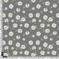 White Aster With Gray Background Digital Printed Fabric - Japan Satin – js 0 ta05678 110 white aster with gray background digital printed fabric japan satin 4