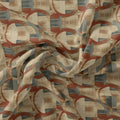 Dusty Looked Brown Abstract Motif  Digital Printed Fabric – js 0 ta05685 110 dusty looked brown abstract motif digital printed fabric 1