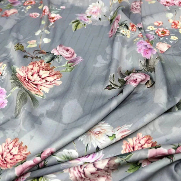 High Quality Multicolor Floral on Grey Base Digitally Printed Fabrics – js 0 ta05725p1 111 high quality multicolor floral on grey base digitally printed fabrics 2 - alternate view