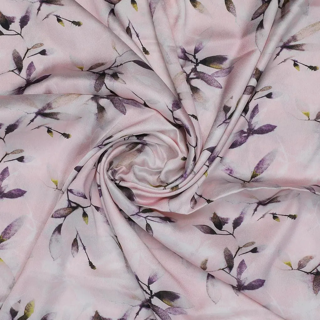 Pinkish Thin And Light Leaves Digital Printed Fabric - Japan Satin – js 0 ta05861p3 110 pinkish thin and light leaves digital printed fabric japan satin 1