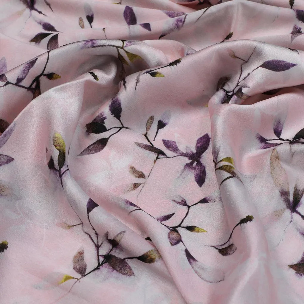 Pinkish Thin And Light Leaves Digital Printed Fabric - Japan Satin – js 0 ta05861p3 110 pinkish thin and light leaves digital printed fabric japan satin 3