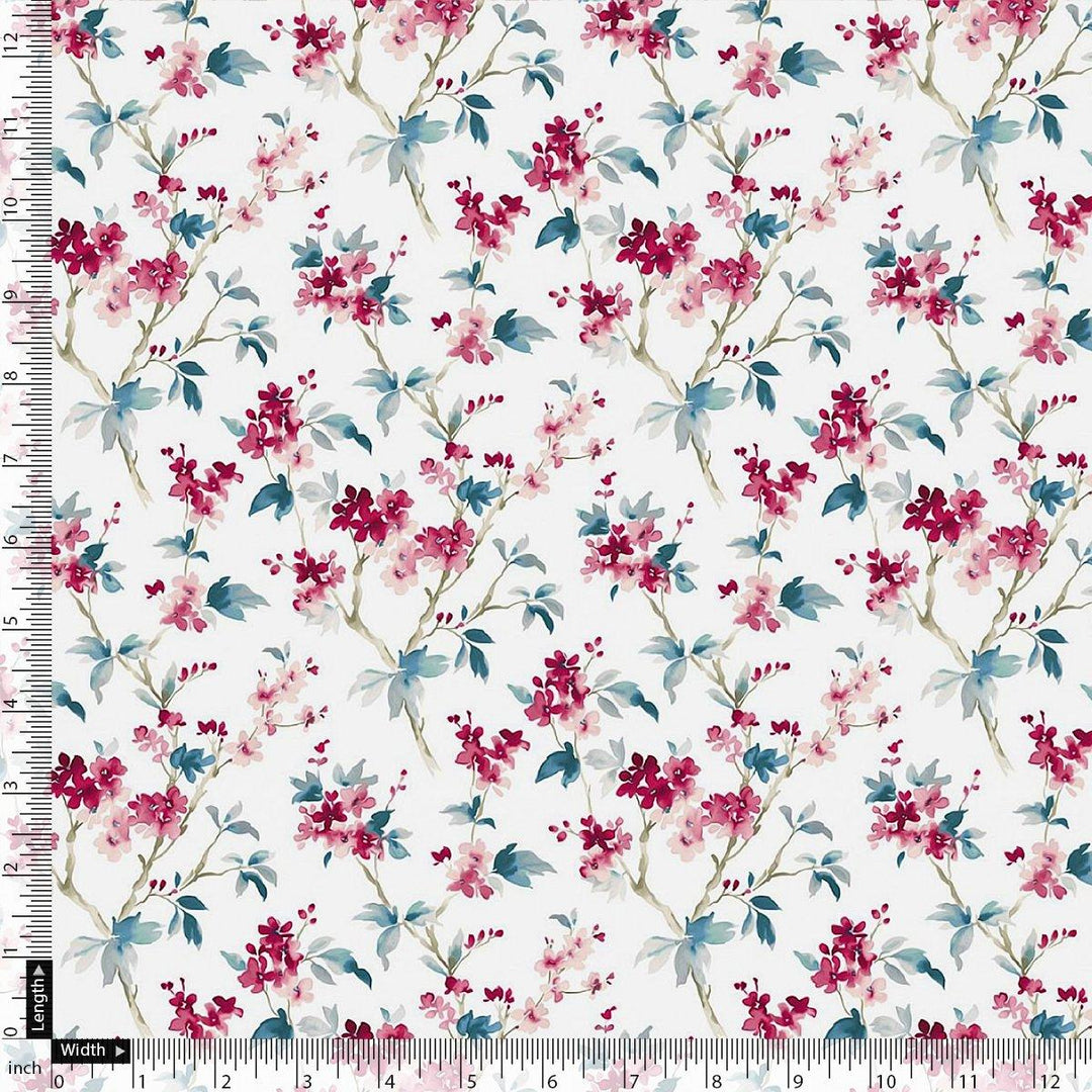 Beautiful Garden Iris Flower Digital Printed Fabric - FAB VOGUE Studio®