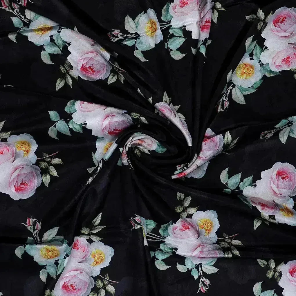 High Quality Multicolor Floral with Black Base Digitally Printed Fabrics – js 0 ta06015p5 111 high quality multicolor floral with black base digitally printed fabrics 1