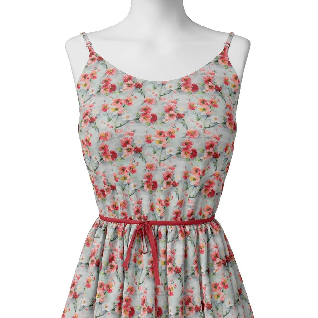 Red Violet Flower Green Buds Digital Printed Fabric – js 0 ta06067 110 red violet flower green buds digital printed fabric 3