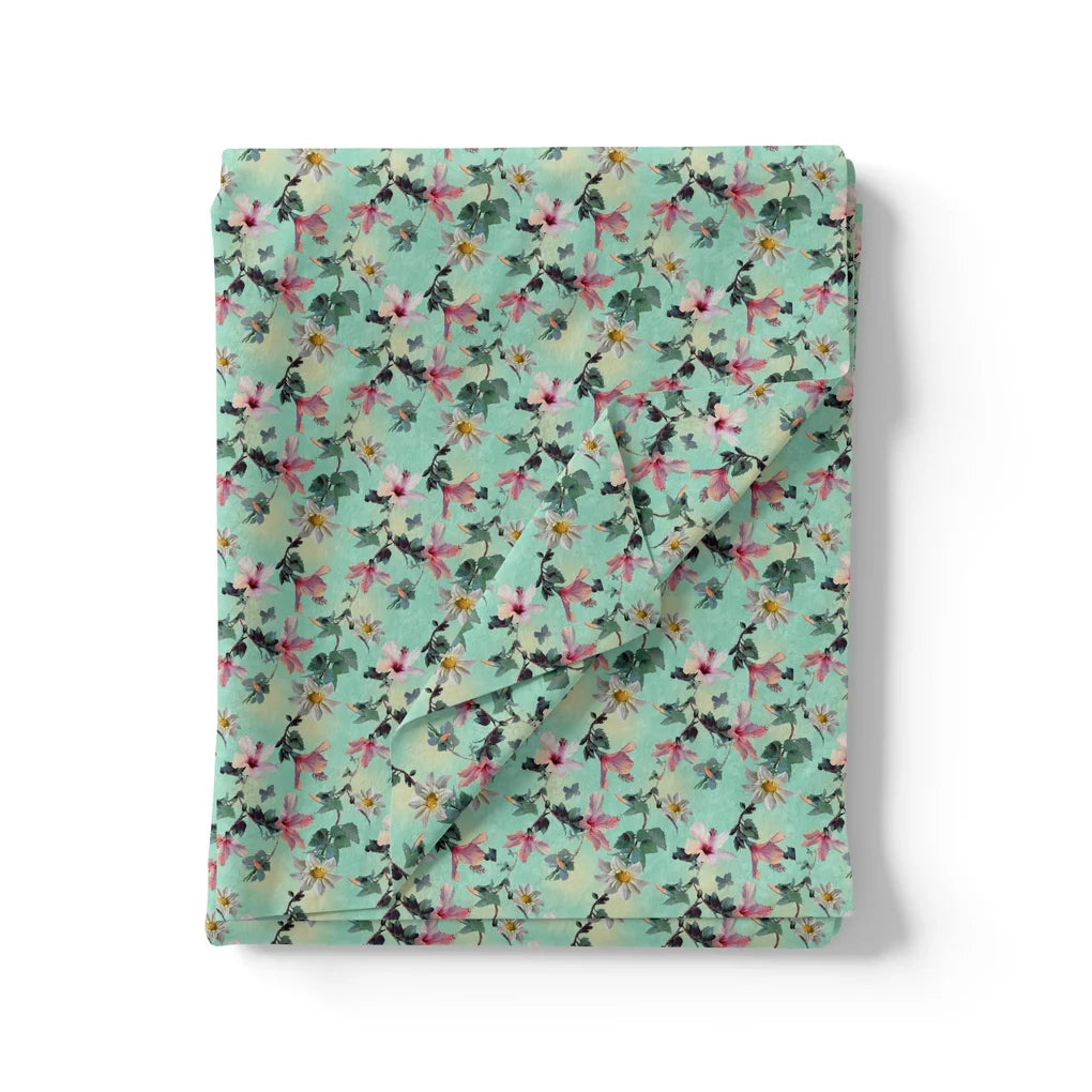 Beautiful Lily With White Daisy Flower Digital Printed Fabric – js 0 ta06091 110 beautiful lily with white daisy flower digital printed fabric 3