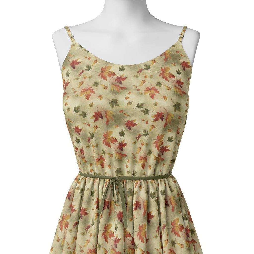 Canadian Maple Green With Orange Leaf Digital Printed Fabric – js 0 ta06094 110 canadian maple green with orange leaf digital printed fabric 2