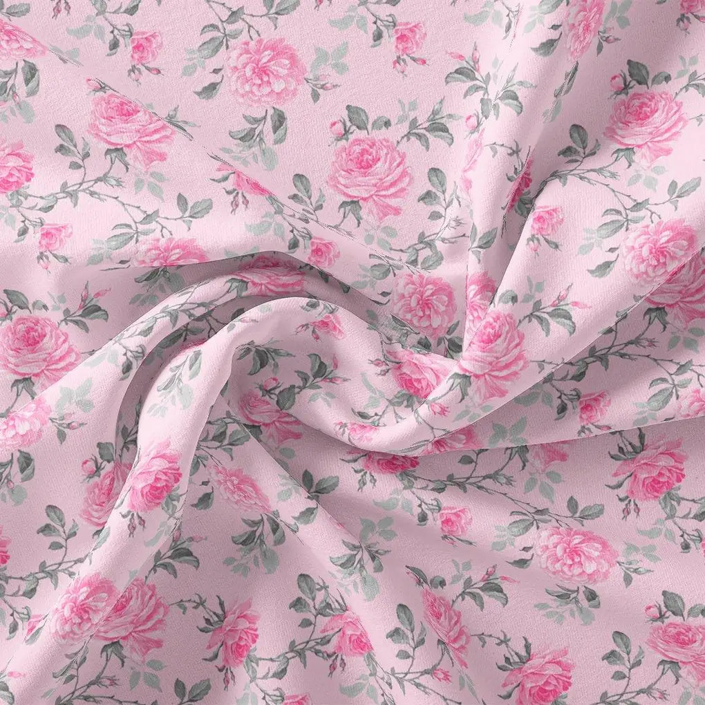 Pink Rose Allover Digital Printed Fabric – js 0 ta06118p2 110 pink rose allover digital printed fabric 1