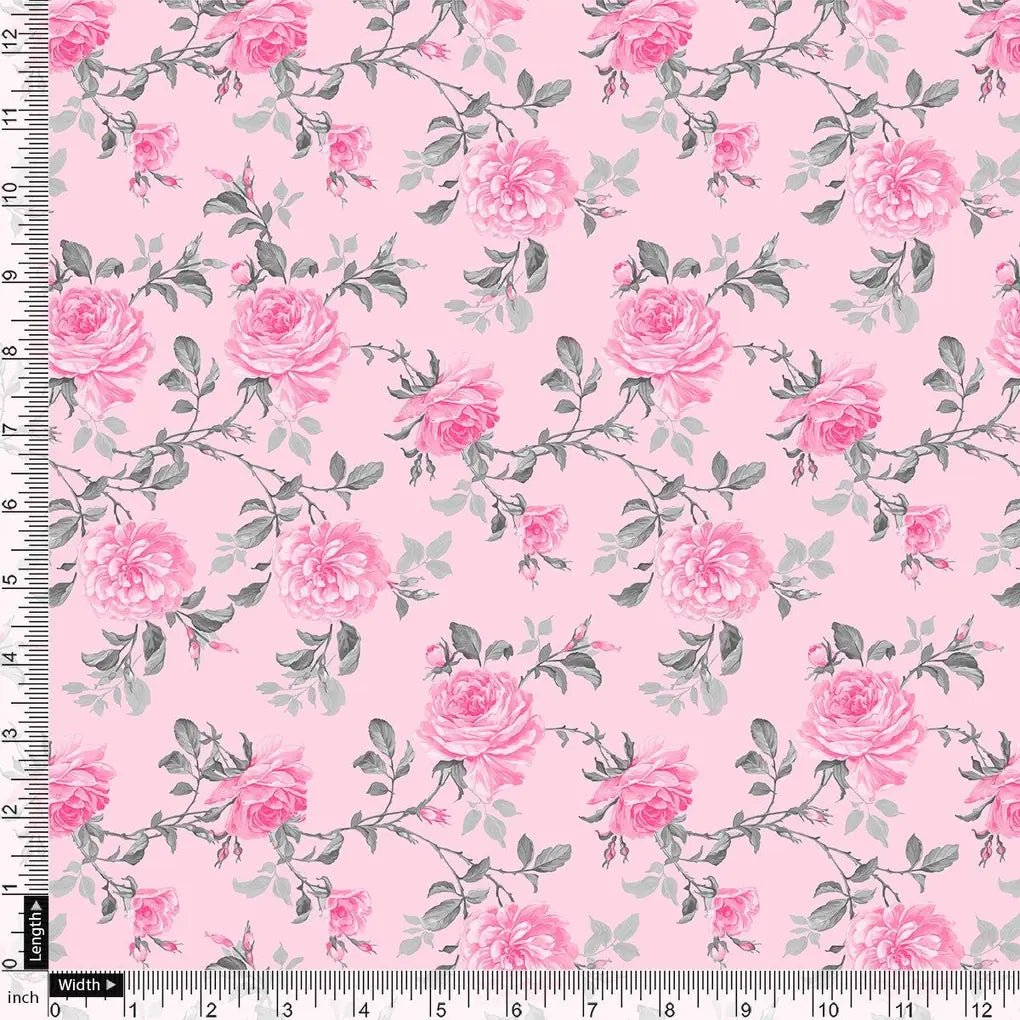 Pink Rose Allover Digital Printed Fabric – js 0 ta06118p2 110 pink rose allover digital printed fabric 4