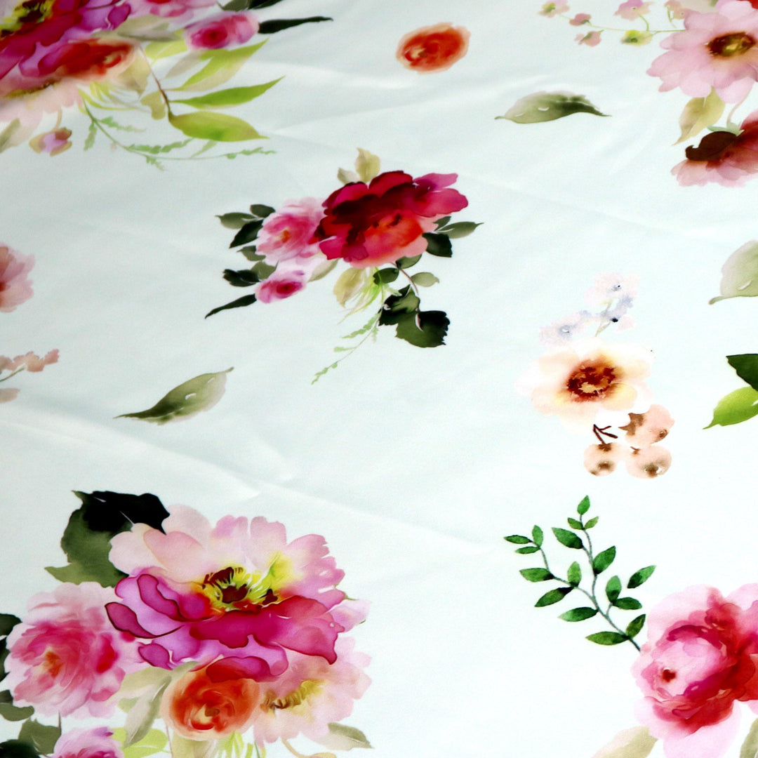 High Quality Multicolor Floral Pattern Digitally Printed Fabrics - FAB VOGUE Studio®