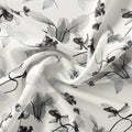 Black Floating Flowers Digital Printed Fabric – js 0 ta06256 110 black floating flowers digital printed fabric 1