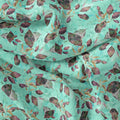 Watercolour Autumnal Leaves With Green Sprinkle Digital Printed Fabric – js 0 ta06364b 110 watercolour autumnal leaves with green sprinkle digital printed fabric 4