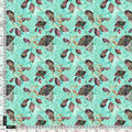 Watercolour Autumnal Leaves With Green Sprinkle Digital Printed Fabric – js 0 ta06364b 110 watercolour autumnal leaves with green sprinkle digital printed fabric 5
