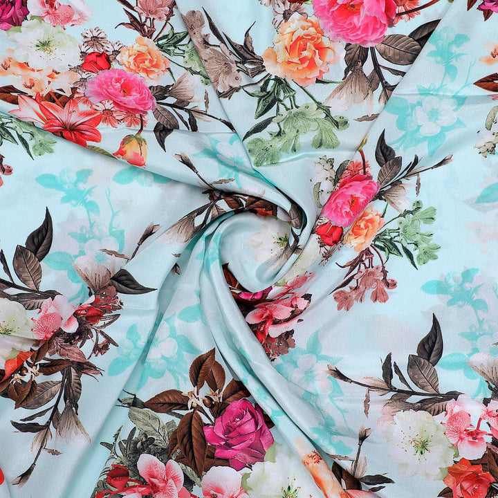 High Quality Multicolor Floral Digital Printed Fabrics - FAB VOGUE Studio®