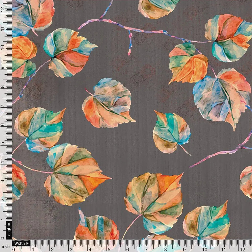 Colourful Floating Leaves Digital Printed Fabric – js 0 ta06549 110 colourful floating leaves digital printed fabric 4